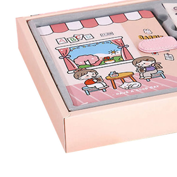 Scrapbooking-kit Exquisit Söt Cartoon Tema Flickhandbok Set Estetisk DIY Journaling Supplies Kit för Barn Fritid Måltid