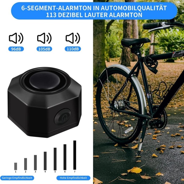 Sykkelalarmsystem Sykkelalarm med fjernkontroll Trådløs USB C Motorsykkel Vanntett Antityveribrasjon Scooter Alarmsystem