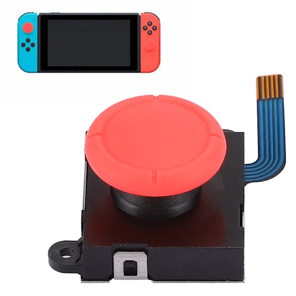 2 st vänster och höger analog 3D joystick rocker med lock för Switch konsol tillbehör röd
