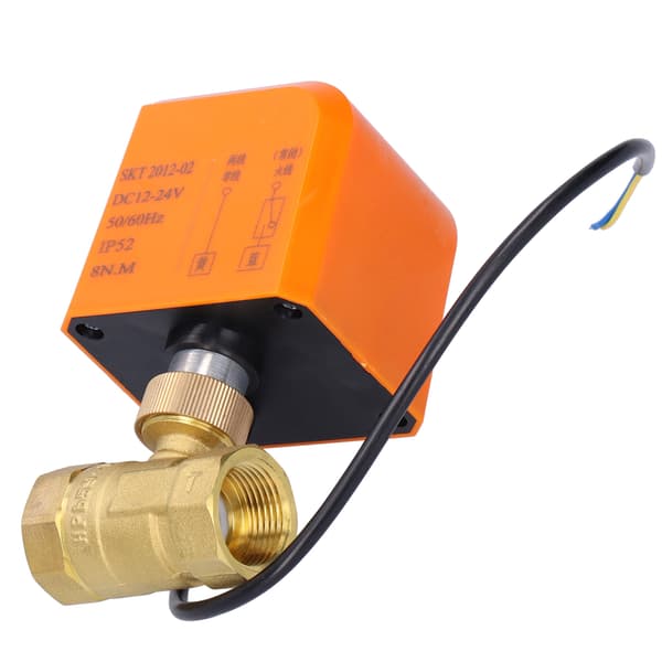 DN20 Professionel 2-vejs Elektrisk Kuglehane DC12/24V 2-leder Messing Kuglehane Tilbehør