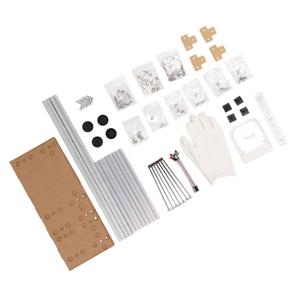 ATX Computer Open Case Bracket God varmeafledningsstøtte 4 PCI Slot Farvet aluminiumslegering DIY Bare ramme til hjemmet Sølv