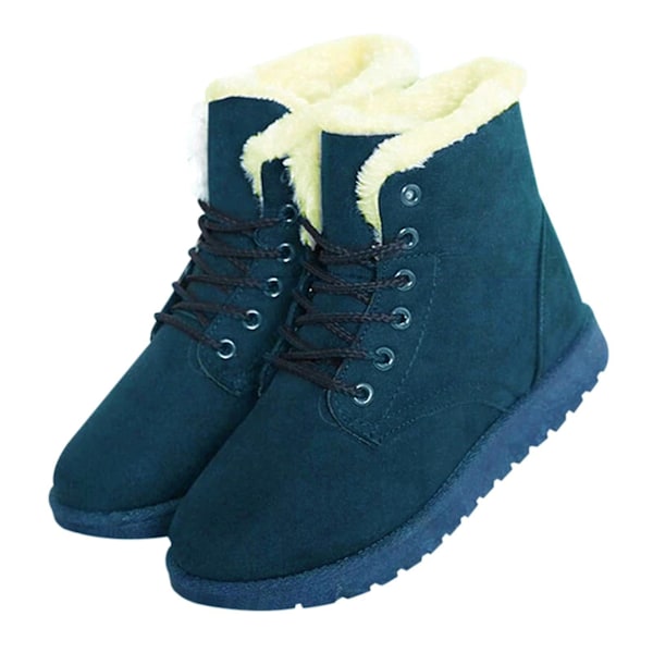 Warm Fleece-Lined Fluffy Snow Boots for Women