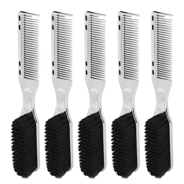 5kpl partakampa Hopeanvärinen ABS Nylon Antistaattinen Silottava Miellyttävä Hiusten Muotoilu Set Koti Salon Beauty