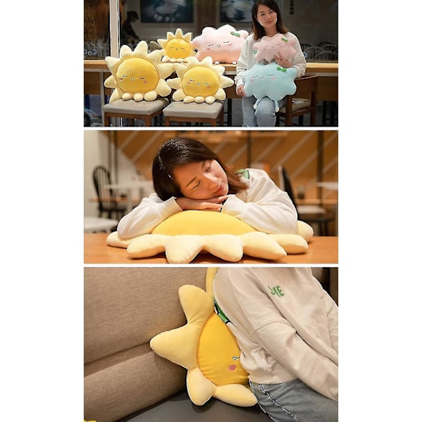 1 Stycke Sol Moln Kudde 45 Cm Plysch Tecknad Animation Leksak Bil Soffa Kudde Plysch Soffa Kudde Bil Nackkudde (sol)-A