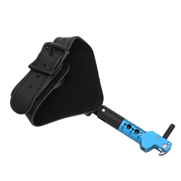 Bågskytte Compound Båge Release Hjälpmedel Trigger Justerbar Båge Release handledsrem Skytte handledsband Spreader Blå