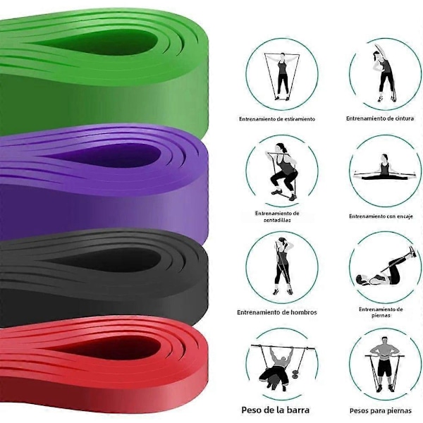 Vahva lateksinen vastuskuminauha Pilates- ja kuntoliikuntaan, joustavuus avustamaan leuanvetoja kotona, kuntosalilla, yleiskäyttöön, punainen
