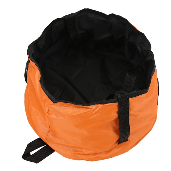 Hopfällbart utomhusfat runt robust slitstarkt fast pålitligt bärbart fat för resor camping orange