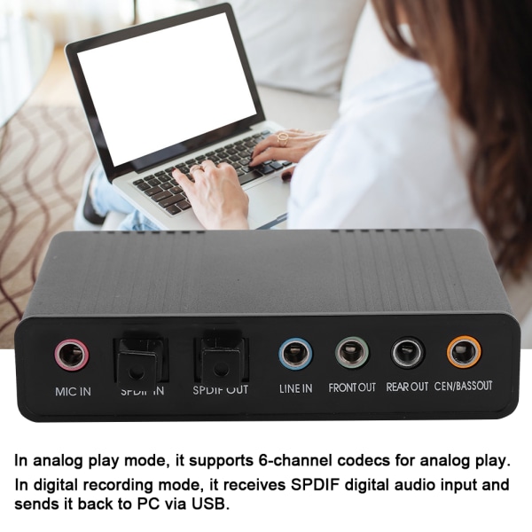 DM HD10 USB 5.1 computer eksternt lydkort lydadapter til karaokeoptagelse