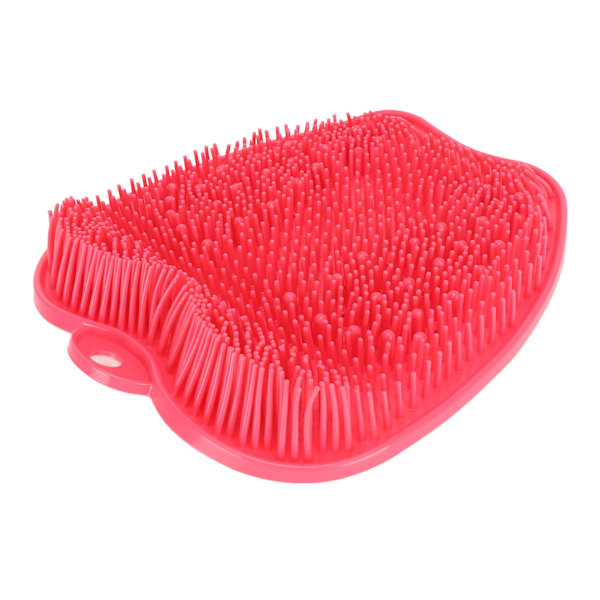 Duschfot Scrubber Fruktform Anti Slip Sugkopp Mjuk Silikon Fotbricka för Badrumsmassage Rosa