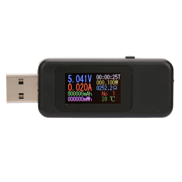 LCD-skärm USB testare Laddare Detektor Digital Voltmeter Amperemeter Spänningsmätare DC4-30V (svart)