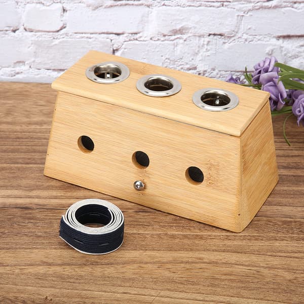 3 hullers Moxa Moxibustion Box Akupunktur Moxa Roller Stick Holder Varmeterapi Box