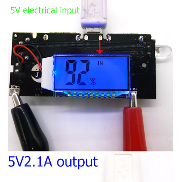 18650 Batteriladermodul Power Bank PCB Modul Board Dual USB 5V 1A/2.1A Batteriladermodul