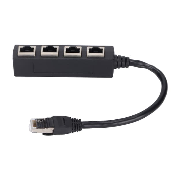 RJ45 Splitter Adapter 1 til 4 Port Glat Transmission Fremragende Forbindelse Netværkskabel Adapter