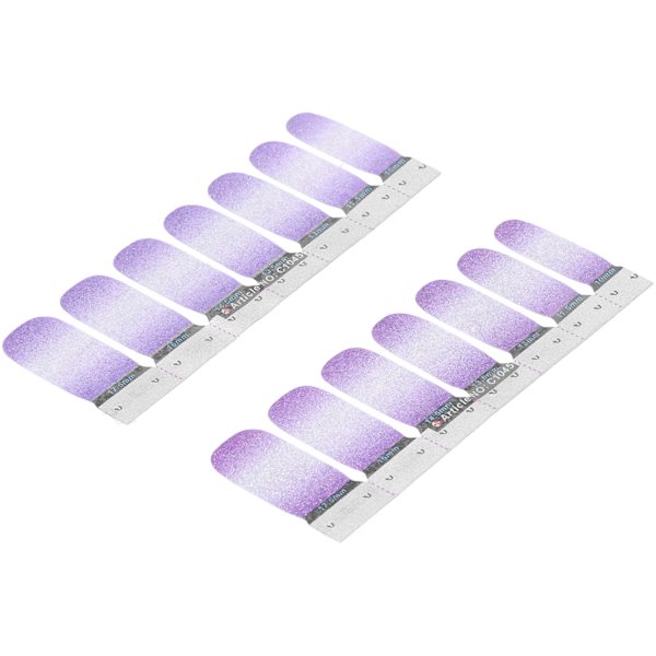 Nail Art Stickers Glittermönster Gradient Färg Cover Självhäftande Gör-det-själv snygga Nail Wraps45