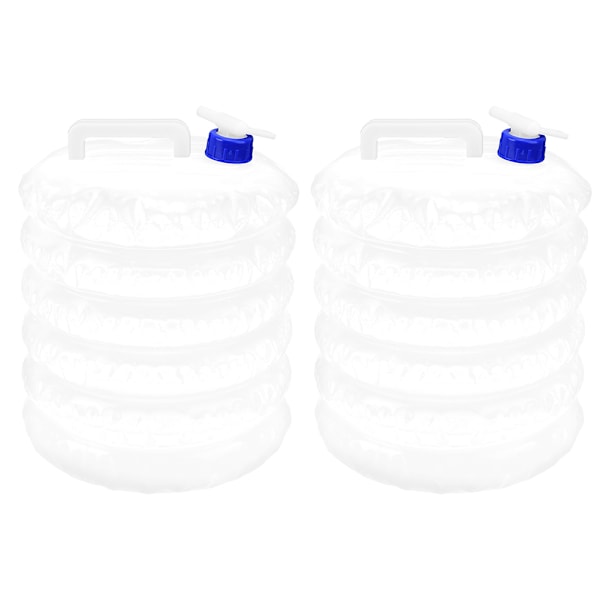 2PCS 15L Utomhus Bekväm PE Fällbar Vattenpåse Camping Jakt Bil Fällbar Hink