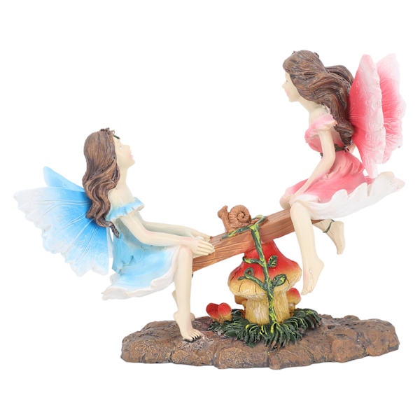 Fe Figur Ornament Vippefigur Harpiks Realistisk Figur Dekorasjon for Hage Hjem Stue Kontor