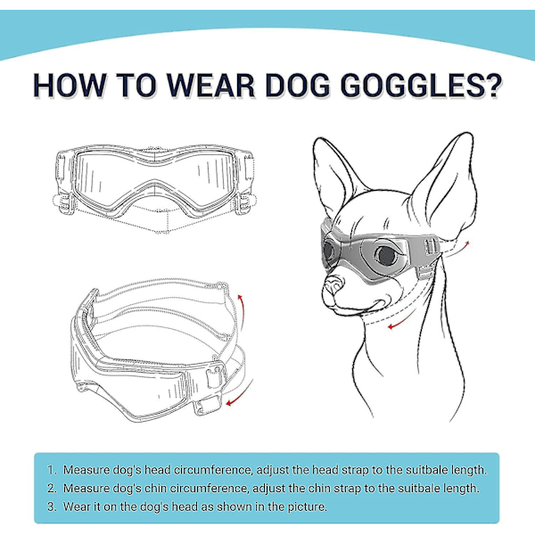 Justerbare Hunde Goggles til Mellemstore og Små Racer - Beskyt Din Hunds Øjne mod Sollys og UV-stråler Medium Orange