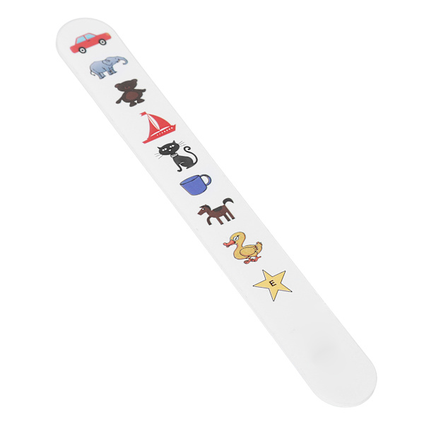 Kids Fixation Stick Vision Tester Klara färgglada djurmönster Vattentät beläggning Tjocka ögontestkort typ 1