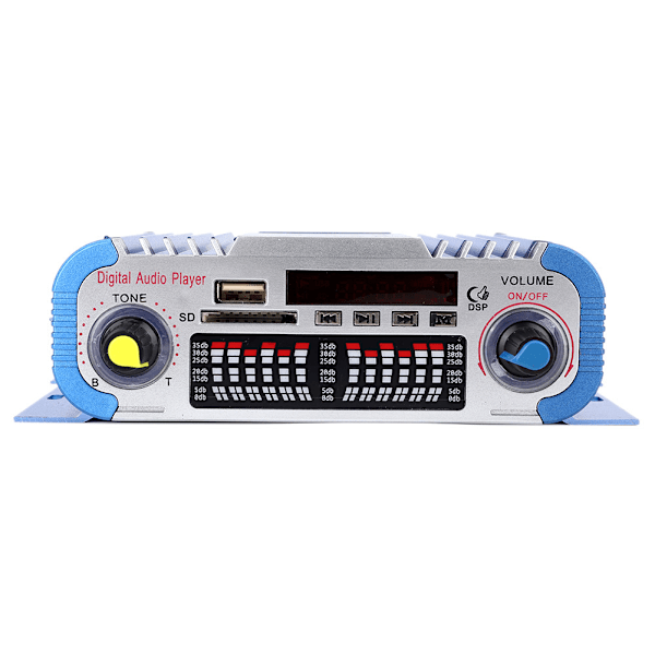 DC12V Hi-Fi lydforstærker U-Disk MP3-afspiller med fjernbetjeningBlå