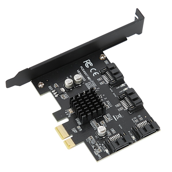 SATA3.0 till PCI E expansionskort Svart ABS 4 port 6G adapter hårddiskkort Stöd för PM