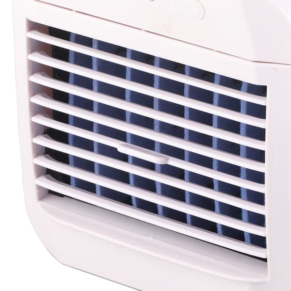 Bærbar Aircondition Mini Køleventilator Luftkøler 3 Vindhastigheder Skrivebords USB-drevet Luftfugter Natlys Ventilator Blå