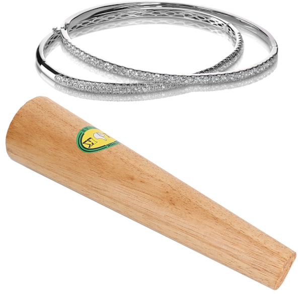 Smycken Deformation Reparationsverktyg Rund Form Trä Armring Dorn Armband Justerare (lång)