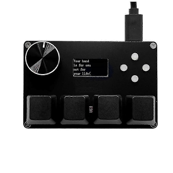 4 Key Mini O3C++ OSU Anpassat Gaming Tangentbord Magnetisk Rosa Switch Tangentbord Ratt Skärm Kopiera Genväg