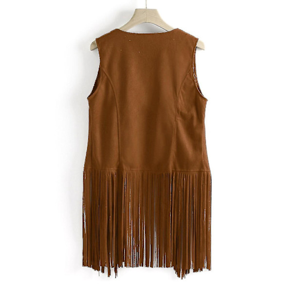 Suede Etno-Tassel-Kantvest til Kvinder | Efterårs-Vinter Kollektion