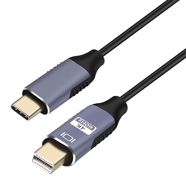 USB C till Mini Displayport Kabel USB Typ C kompatibel med 3 till Mini DP Sladd 4K Adapterkabel-B5