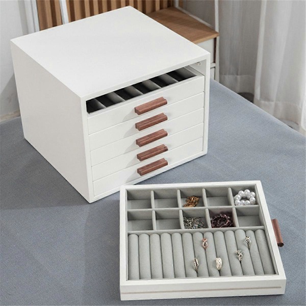 Flerlags smykkeskrin for smykker Sminke Gaver Pynt Organizer