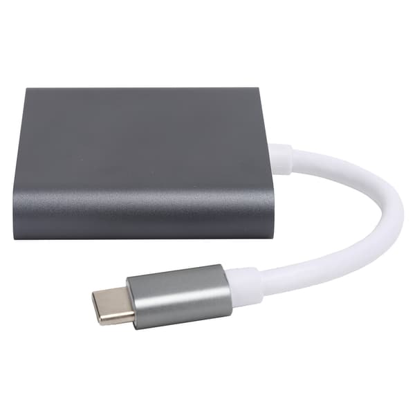 USB C-adapter 3.1 3-i-1-hub-omvandlare docka High Definition Multimedia Interface 4K Svart Grå