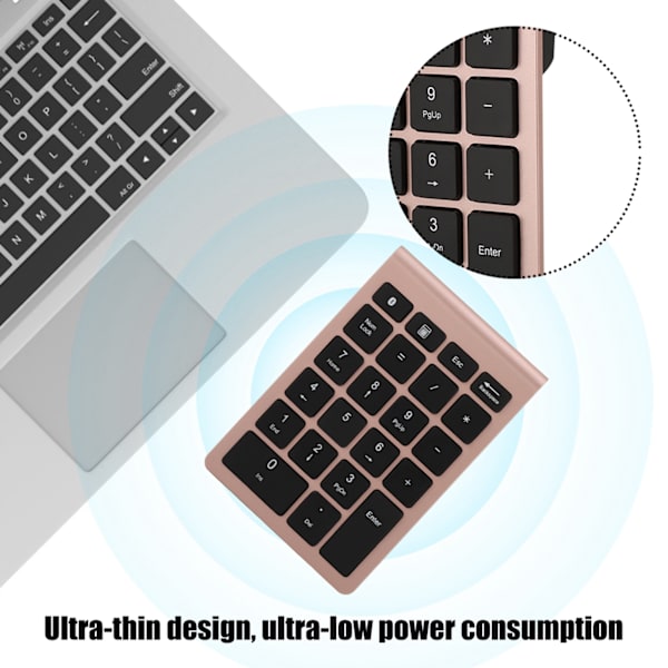 BT304 22 taster trådløst numerisk tastatur kompatibelt med Bluetooth 5.0