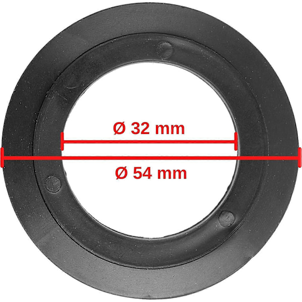 5 stycken packningar i elastomer för silinsatser, 3 förpackningar, ytterdiameter 54 mm, innerdiameter 32 mm, 4,6 mm tjock, reservdel för diskbänkspluggar