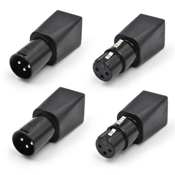 4 kpl RJ45-liitin RJ45 Ethernet - 3-nastainen XLR-sovitin