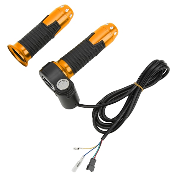 1 par 12V-99V gasshåndtak Universal vri gasshåndtak gasshåndtak med nøkler for elektrisk sykkel scootergull