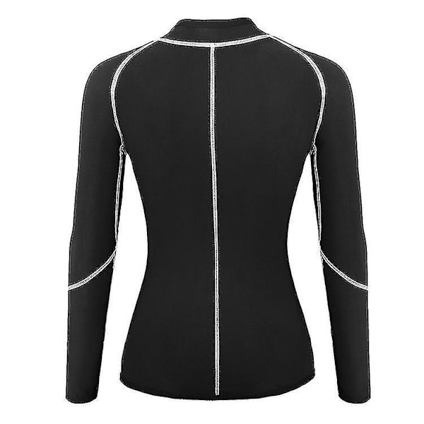Slankende Sauna Sveddragter til Kvinder - Taljetræner Body Shaper M Toppe Sort Sølv
