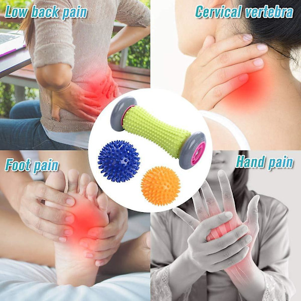Fodrulle Massagebold til Lettelse af Plantar Fasciitis Dyb Vævsrefleksologi og Akupressurgenopretning til Fødder, Ben og Hænder