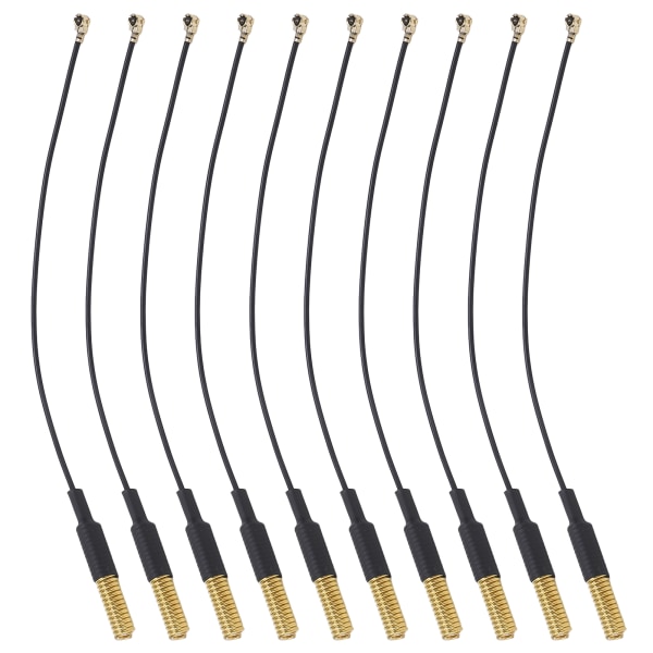 10 STK semi-innebygd fjærantenne 433470MHZ IPEX-grensesnitt rent kobber RG1.13 for LoRa-modul