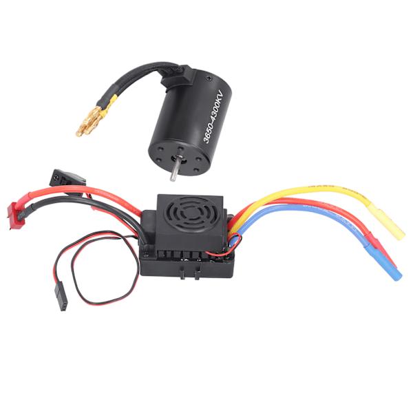 3650 Vattentät 4300KV Borstlös Motor 60A Borstlös ESC Tillbehörssats för 1/10 RC Bil