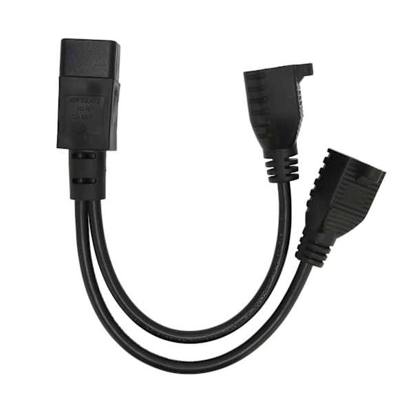 Y Splitter strømstikledning IEC 320 C14 han til dobbelt 5 15R hun splitter adapterkabel 11,8 tommer 10A 125‑250V