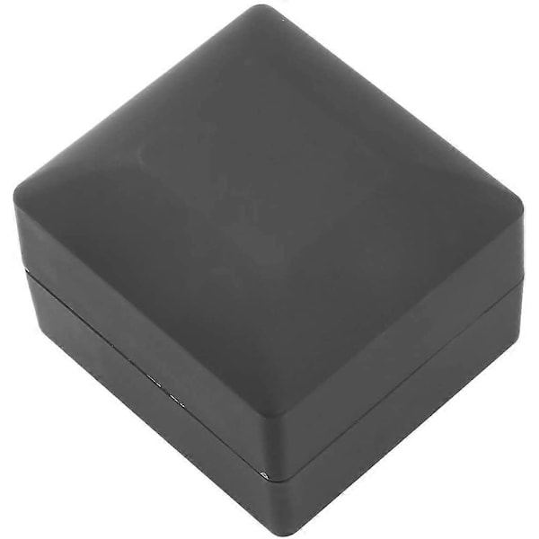 Fashion LED Belyst Ørering Ring Gaveæske Vielsesring Smykke Display Emballage Organizer Opbevaring Til Forlovelse Sort/Blå, Sort