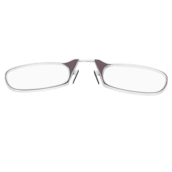Læsebriller Blå lysblokerende armløse briller Næseklipsbriller til unisex ældre (+250 brune)