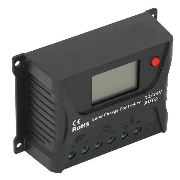 Solar Charge Controller PWM Afladningskontrol LED Display med USB 10A 12V 24V til Batteri