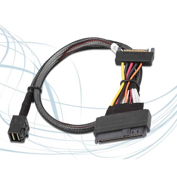 Mini SAS SFF-8643 till SFF-8639 U.2 4CH-anslutningskabel för intel 750 P3700 / PM963 SSD