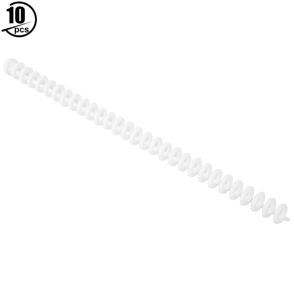 10 kpl 30-reikäinen sidontaliuska, toimistotarvikkeet, ympäristöystävällinen askartelutarvike, paperinsidontaväline, 10 mm, valkoinen, 10 kpl