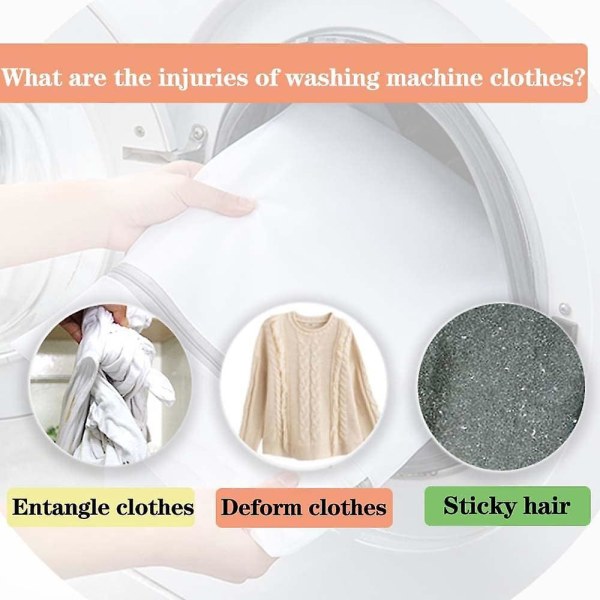 Vaskeposer for vaskemaskin - polyesterstoff, glidelås, beskytter delikat tøy, motstandsdyktig mot varm vask