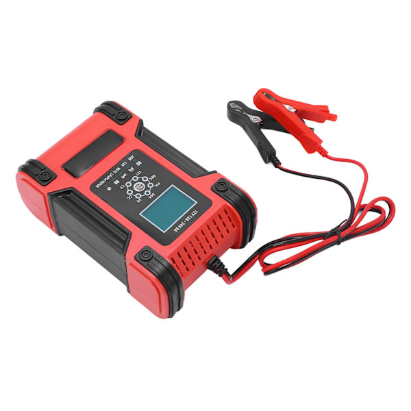 7-stegs smart batteriladdare automatisk batteriladdare polaritetsskydd AC100‑240V EU-kontakt