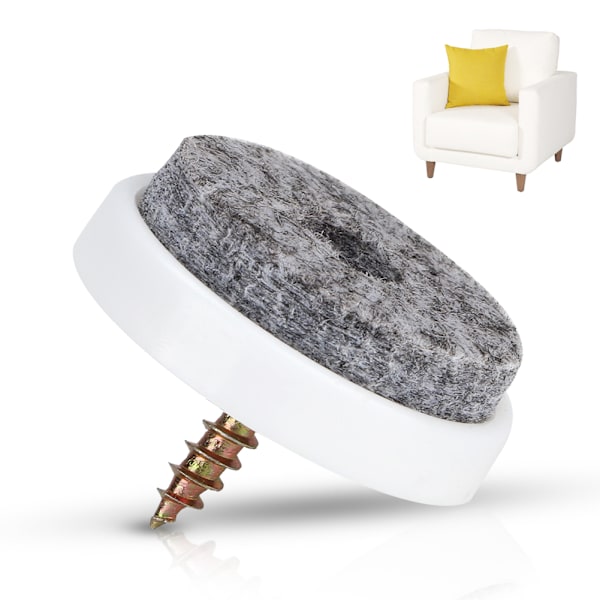 50 st halkfria möbelfötter dynor filt spik för bord soffa stolsben golvskydd (28 mm)