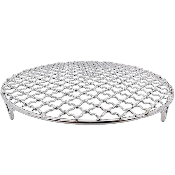 Grilli/grillaustarvike, 18 cm/7,1 tuuman grilli ruostumattomasta teräksestä valmistettu keittoritilä pyöreä grillausteline, pinottava keittojäähdytysteline