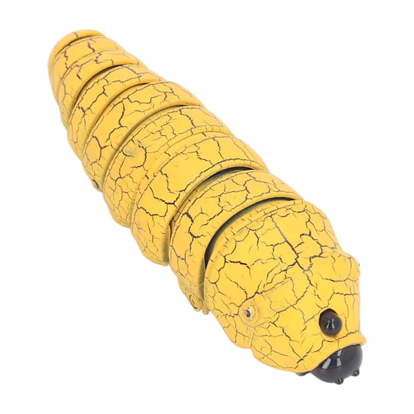 Fjärrkontroll Caterpillar Toy Infraröd Sensing Livslik Intressant Krypande Leksak för Barn Gul